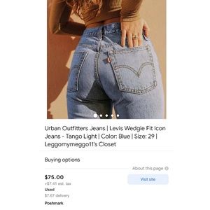 Levi’s Wedgie Icon Jeans in color Tango Light -High Rise Tapered Leg